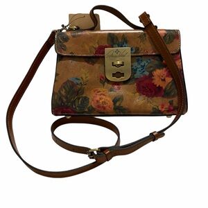Patricia Nash Carisbrooke Satchel Vintage Victorian Garden-NEW-GENUINE LEATHER